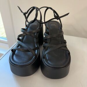 Wild Fable Black Strappy Platform Sandals